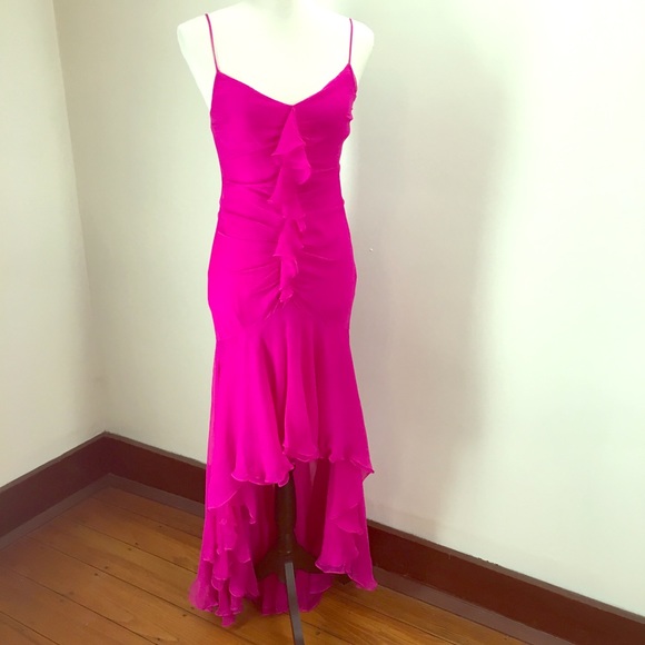 BCBGMaxAzria Dresses & Skirts - BCBGMaxAzria Ruffles Silk Gown